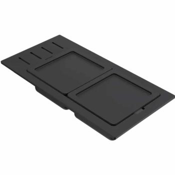   ELLECI- Tároló edény kétrészes gourmet 433 fekete szilikon kerettel