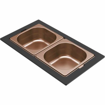   ELLECI- Tároló edény kétrészes gourmet 366 bronz HPL kerettel