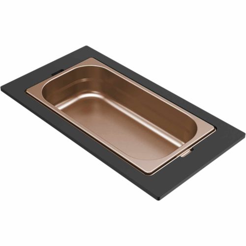 ELLECI- Tároló edény egyrészes gourmet 410 bronz HPL kerettel