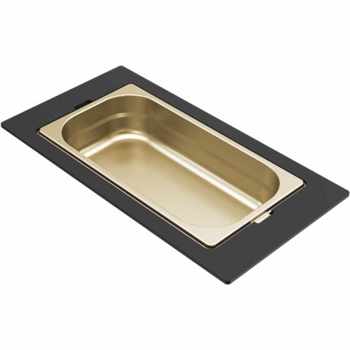 ELLECI- Tároló edény egyrészes gourmet 378 arany HPL kerettel