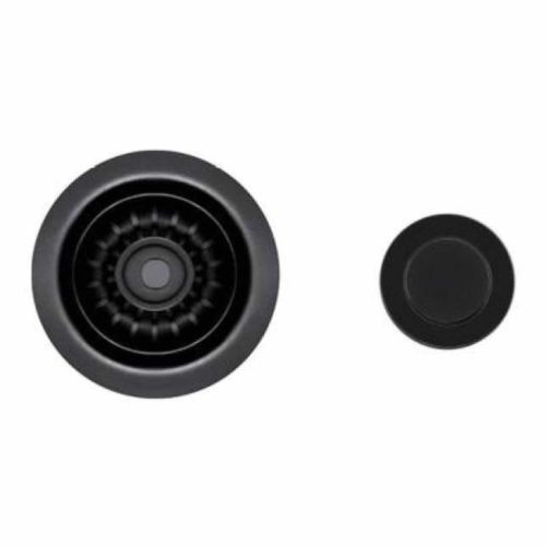 ELLECI - KITASP-A-1VTELL BK (PUSH-CONTROL POP UP) automata dugókiemelő egymedencés mosogatóhoz fekete