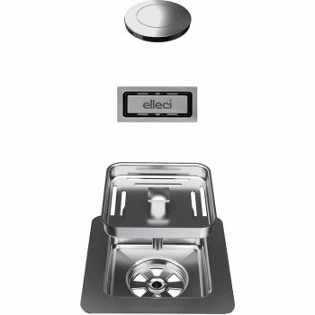   ELLECI- Automata dugókiemelő 1 m. mosogatókhoz OPEN UP négyzetes  nyomógombos