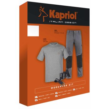 Kapriol munkaruha szett szürke (nadrág+öv+póló) M