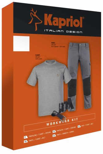 Kapriol munkaruha szett szürke (nadrág+öv+póló) XXL