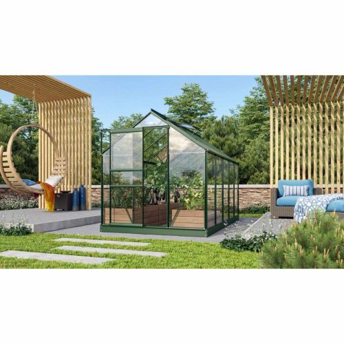 üvegház VITAVIA VENUS 6200 tiszta üveg 3 mm zöld színű LG1033