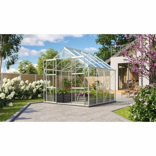 üvegház VITAVIA URANUS 6700 tiszta üveg 3 mm ezüst színű LG1035