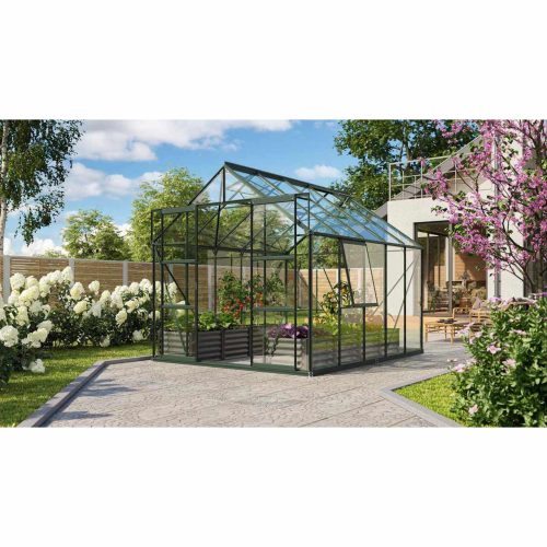 üvegház VITAVIA URANUS 8300 tiszta üveg 3 mm zöld színű LG1041