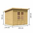 fából készült kerti ház KARIBU MERSEBURG 5 (68156) natur LG1747