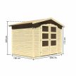 fából készült kerti ház KARIBU AMBERG 3 (82972) natur LG1755