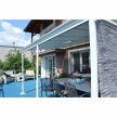 alumínium pergola LANITPLAST WALL 33 fehér + clear PC