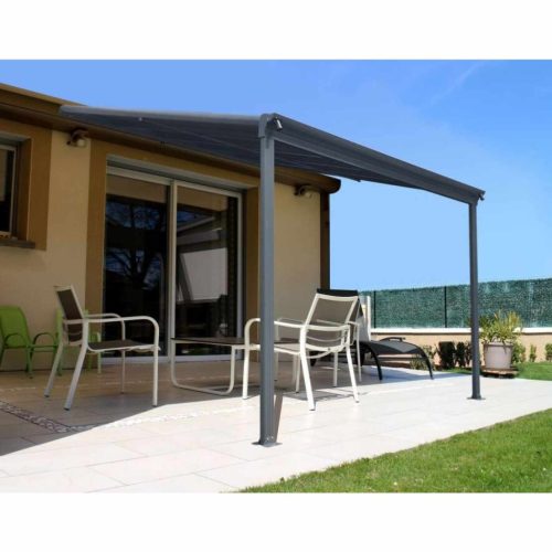 alumínium pergola LANITPLAST WALL 33 antracit + bronz PC