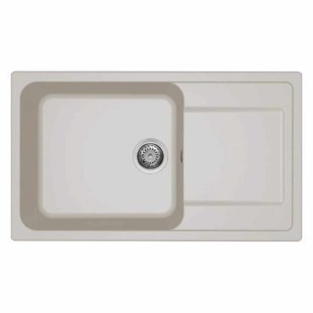   ELLECI- Mosogatótálca Life 410 86x50 Granitek 1m.+cseppt. Bianco soft G39 AM