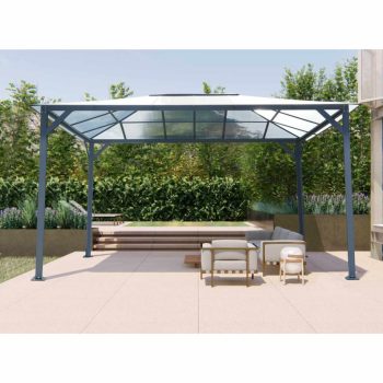 kerti pavilon LANITPLAST 43 antracit + átlátszó PC