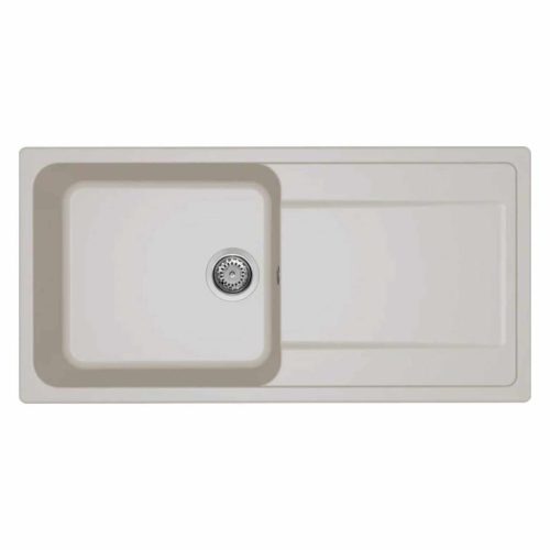 ELLECI- Mosogatótálca Life 480 100x50 Granitek 1m.+cseppt. Bianco Soft G39