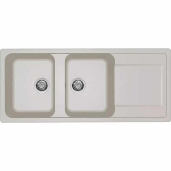   ELLECI- Mosogatótálca Life 500 116x50 Granitek 2m.+cseppt. Bianco soft G39