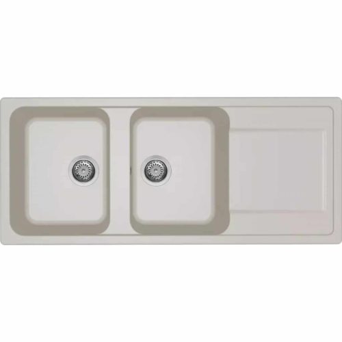 ELLECI- Mosogatótálca Life 500 116x50 Granitek 2m.+cseppt. Bianco soft G39