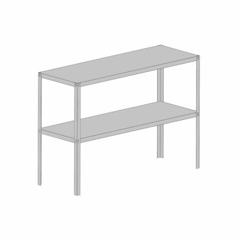   acél állvány LANITPLAST 115x40 cm 2 db polccal ezüst GSD2