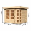 fából készült kerti ház KARIBU KERKO 3 (82926) natur LG2948