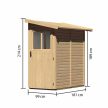 fából készült kerti ház KARIBU GÖRLITZ (38746) natur LG3070