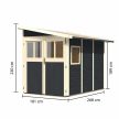 fából készült kerti ház KARIBU WANDLITZ 3 (38749) antracit LG3091