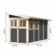 fából készült kerti ház KARIBU WANDLITZ 4 (73074) terragrau LG3092