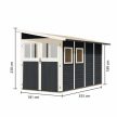 fából készült kerti ház KARIBU WANDLITZ 4 (38750) antracit LG3093