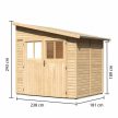 fából készült kerti ház KARIBU BOMLITZ 2 (68357) natur LG3096