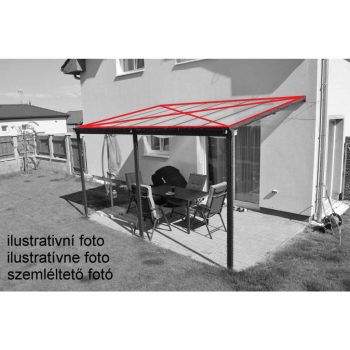   csereüvegezés a LANITPLAST WALL 33 pergolához bronz PC LG3100