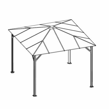   tartalék üvegezés pavilonhoz LANITPLAST 33 bronz PC 6 mm LG3114