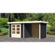 fából készült kerti ház KARIBU ASKOLA 3 + egy menedéket 240 cm (38664) antracit LG3236