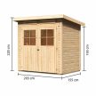 fából készült kerti ház KARIBU GLUCKSBURG 2 (68189) natur LG3487