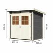 fából készült kerti ház KARIBU GLUCKSBURG 2 (68190) terragrau LG3488