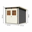 fából készült kerti ház KARIBU GLUCKSBURG 3 (68214) terragrau LG3492