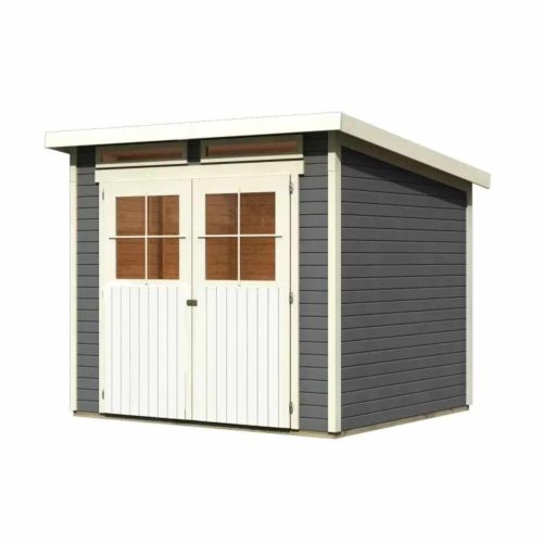 fából készült kerti ház KARIBU GLUCKSBURG 4 (68216) terragrau LG3497