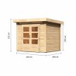 fából készült kerti ház KARIBU KANDERN 2 (9225) natur LG3532