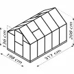 üvegház VITAVIA TRITON 6200 PC 6 mm fekete színű LG3682
