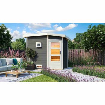 finn szauna KARIBU MIKKA (27102) terragrau LG3769