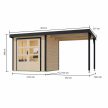 hibrid kerti ház KARIBU JUPITER A (93424) natur / antracit LG4031