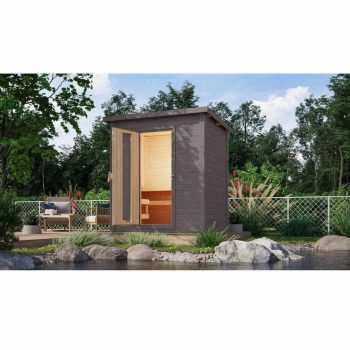 finn szauna KARIBU HYTTI 1 (97703) terragrau LG4123