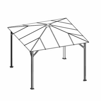   tartalék üvegezés pavilonhoz LANITPLAST 33 clear PC 6 mm LG4330