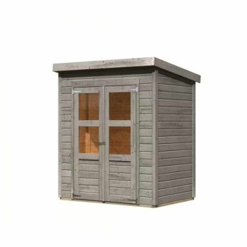   fából készült kerti ház KARIBU MERSEBURG 2 (8208) világos szürke LG4432