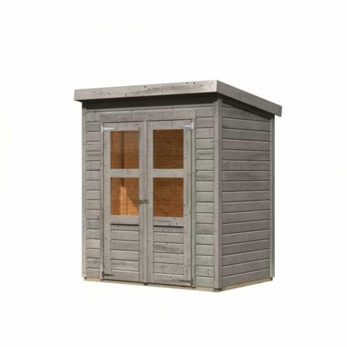fából készült kerti ház KARIBU MERSEBURG 2 (8208) világos szürke LG4432