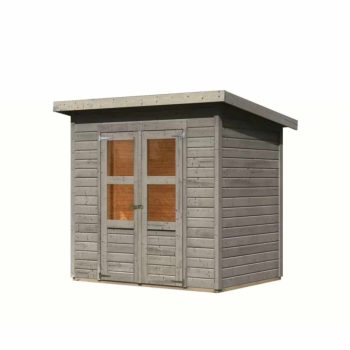   fából készült kerti ház KARIBU MERSEBURG 3 (8233) világos szürke LG4434