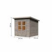 fából készült kerti ház KARIBU MERSEBURG 4 (8241) világos szürke LG4436