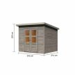 fából készült kerti ház KARIBU MERSEBURG 5 (8385) világos szürke LG4438