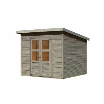   fából készült kerti ház KARIBU MERSEBURG 6 (8543) világos szürke LG4440