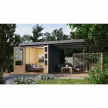 hibrid kerti ház KARIBU JUPITER 2C (12340) antracit / világosszürke + menedék 219 cm LG4974