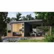 hibrid kerti ház KARIBU JUPITER 3C (12363) antracit / világosszürke + menedék 219 cm LG4989