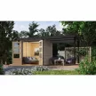 hibrid kerti ház KARIBU JUPITER 3D (12370) világosszürke / antracit + menedék 219 cm LG4994