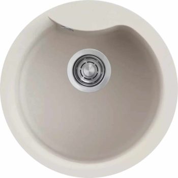   ELLECI- Mosogatótálca Ego Round 48,5 Granitek kerek medence Bianco soft G39